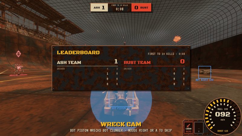 The leaderboard, mid-match