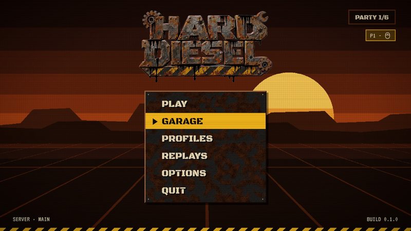 The main menu